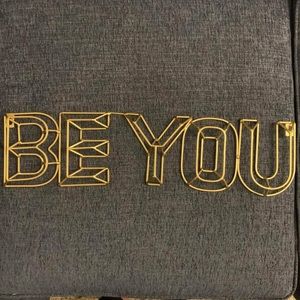 Decorative Gold “BE YOU” Wall Hanging